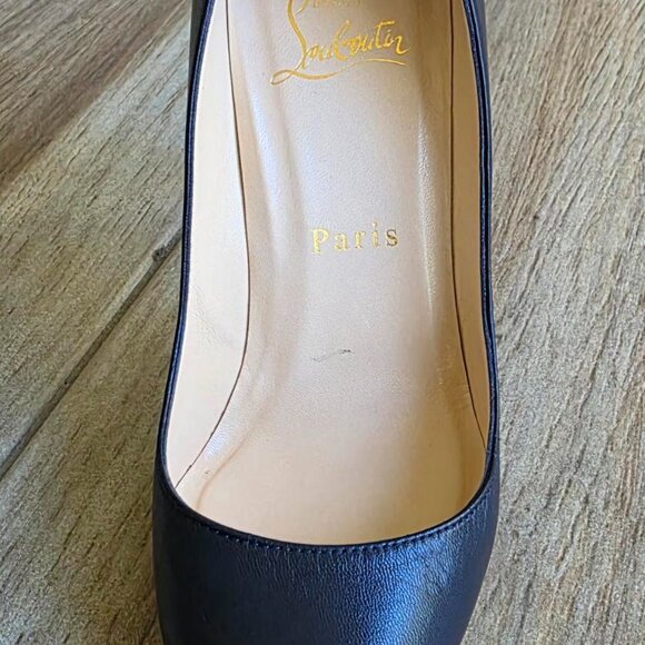 Christian Louboutin Pigalle Navy Blue Leather 100mm Pump Shoes Eur. 35.5 - Picture 5 of 14